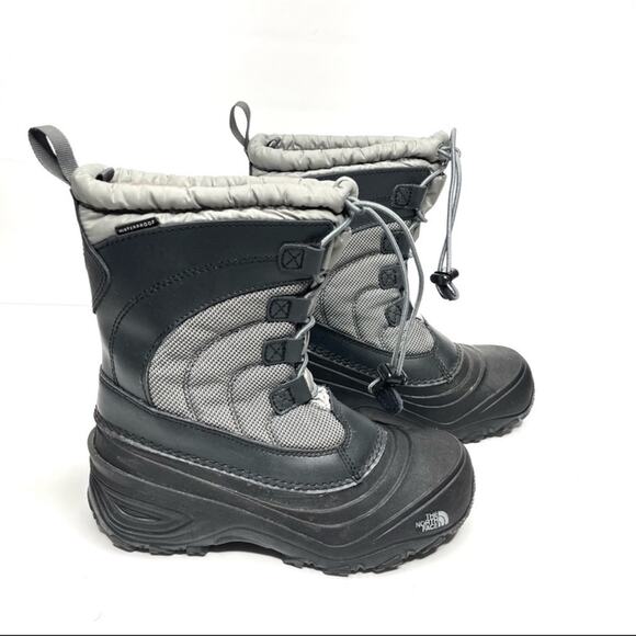 The North Face Alpenglow IV Snow Boots THERMAFELT Black Youth Size 13 - Picture 2 of 9
